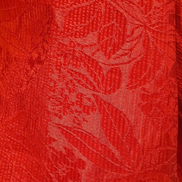 Belted Floral Jacquard Halter Gown - Picture 6 of 9